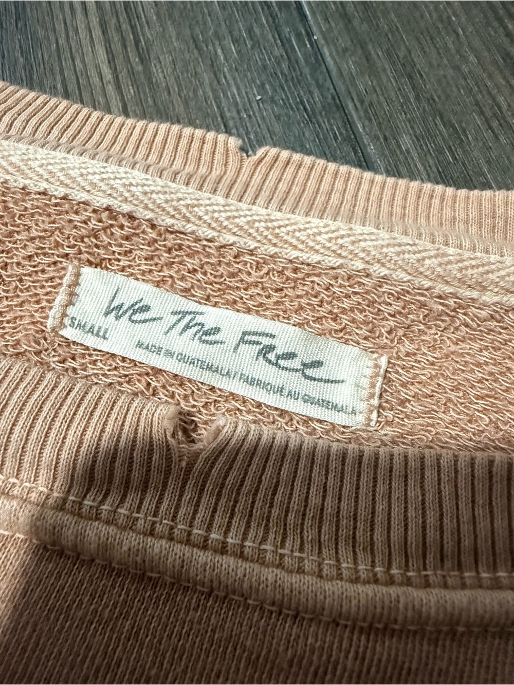 We The Free Horse Graphic Distressed Sweatshirt Raw Hem Oversized Boho Small - Picture 2 of 6